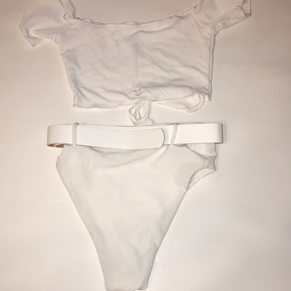 Krahs Swim Bikini Bathing Swim Suit Set White - Picture 6 of 7